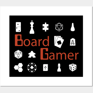 Board Gamer Gaming Elements Posters and Art